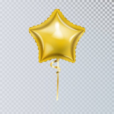 gerçekçi altın yıldız helyum balonu 