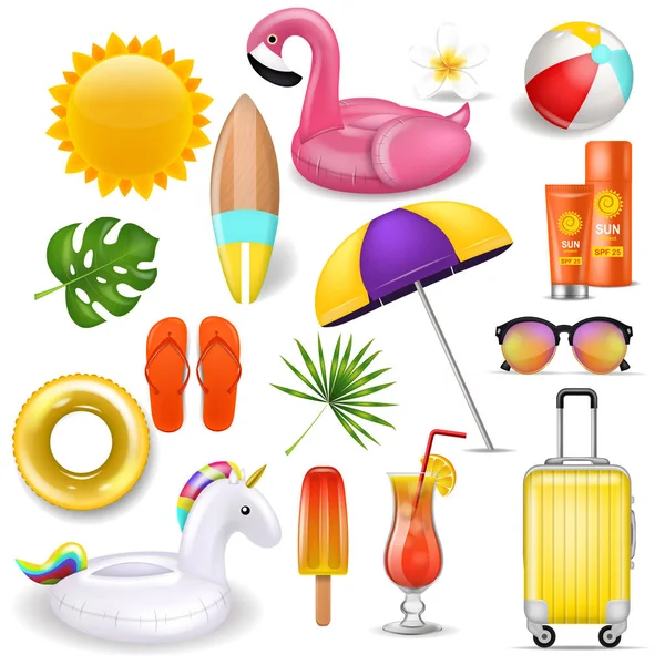 yaz tatil simgeler kümesi 