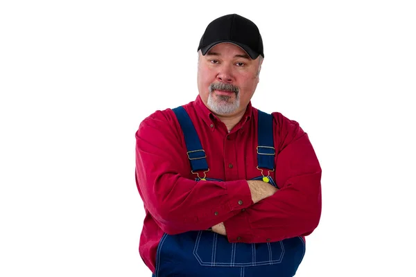 Retrato Del Hombre Con Calabozos Pie Con Los Brazos Cruzados —  Fotos de Stock