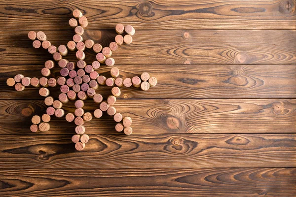 Fondo Diseño Corcho Vino Temática Náutica Con Los Corchos Botella — Foto de Stock