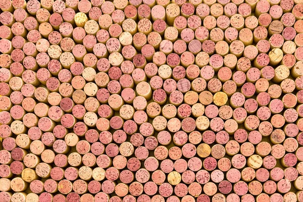 Background Texture Tightly Packed Used Red White Wine Bottle Corks — Stock Photo, Image