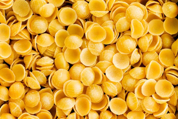 Full Frame Texture Background Orecchiette Pasta Shaped Little Ears Speciality — Stock Photo, Image