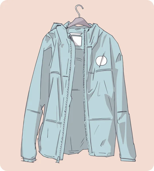 Illustration Veste Printemps Automne Couleur — Image vectorielle