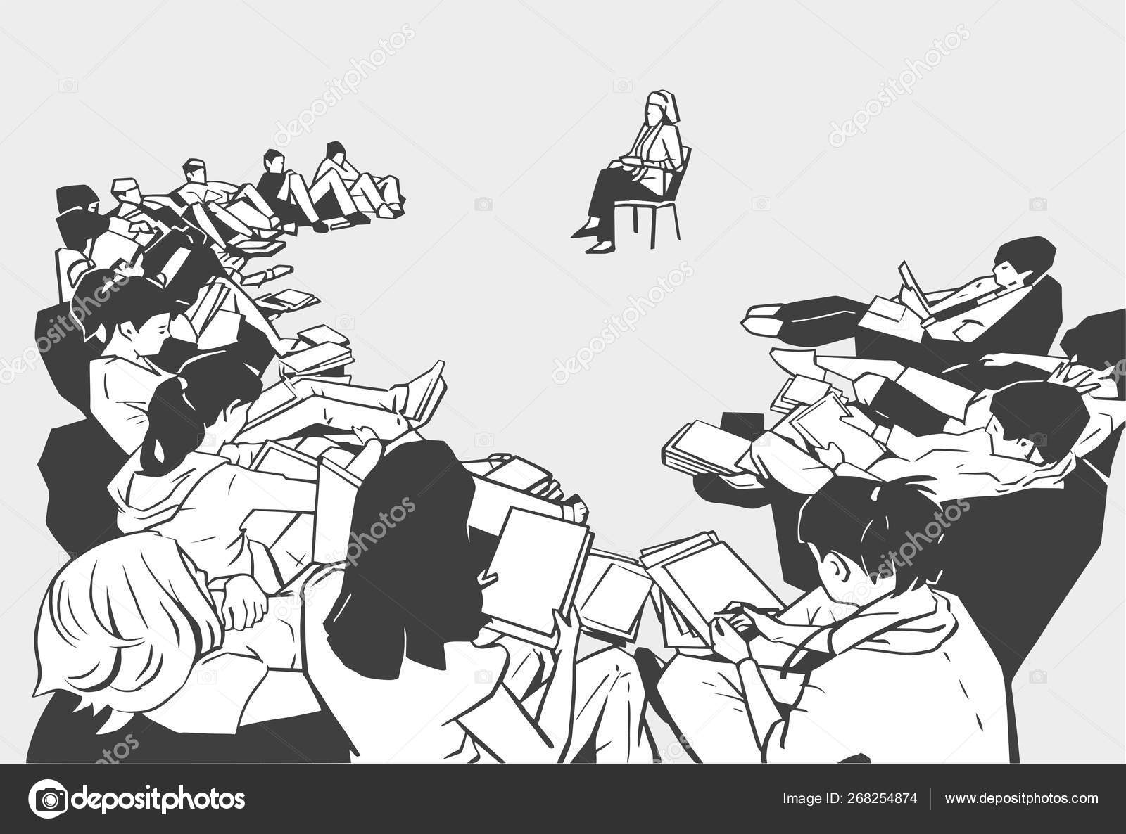 Illustration Students Life Drawing School Stock Vector by ©robzs ...
