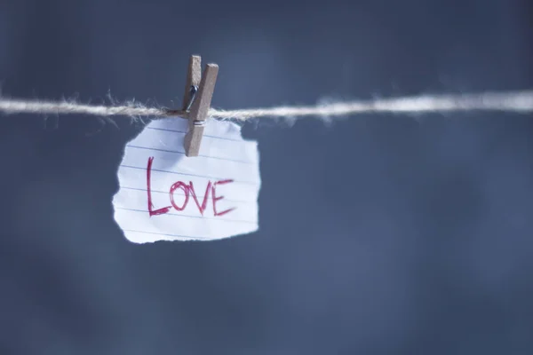 Paper Shred Word Love Rope — Stock Photo, Image