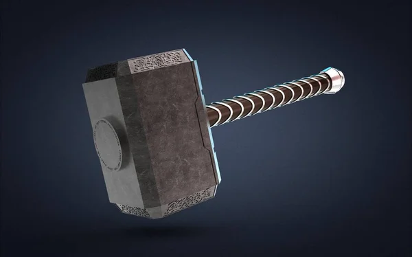 Illustration Thor Hammer Isolated Grey — Stock Photo, Image