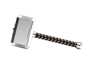 beyaz izole thor hammer 3D çizimi