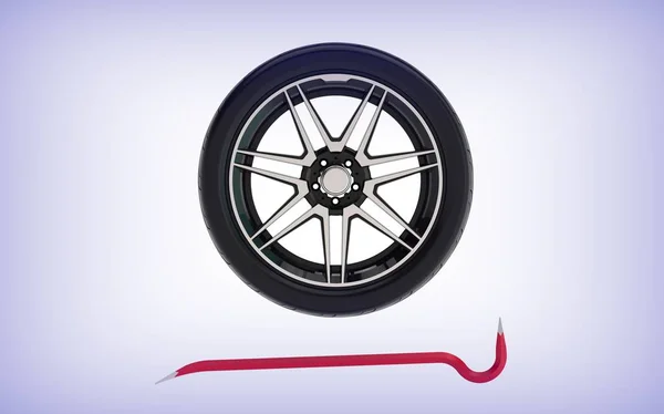 Illustration Tire Fitting Equipment Isolated White — Stock Photo, Image