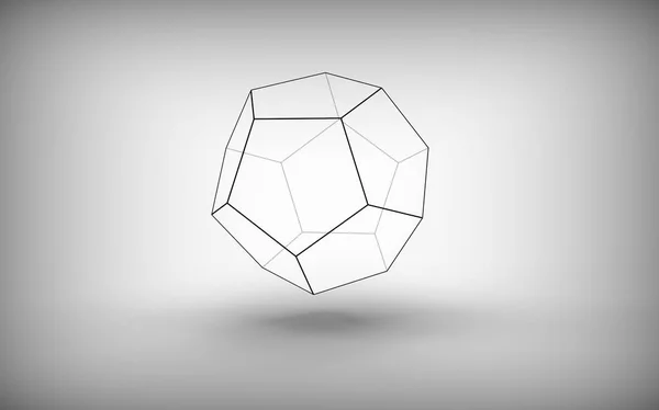 Illustration Dodecahedron Isolerad Vit — Stockfoto