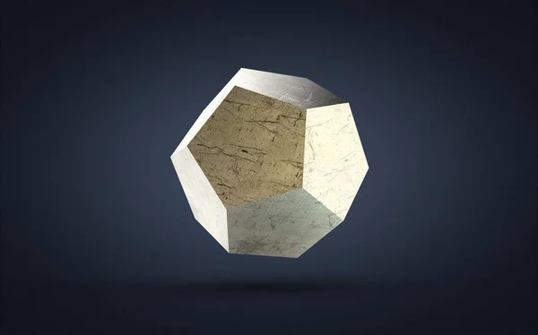 Illustration Dodecahedron Isolerad Mörk Bakgrund — Stockfoto