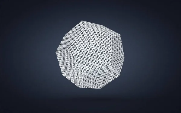 Illustration Dodecahedron Isolerad Mörk Bakgrund — Stockfoto