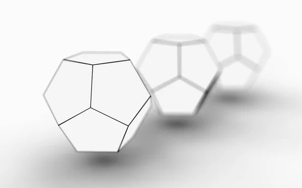Illustration Dodecahedron Isolerad Vit Bakgrund — Stockfoto