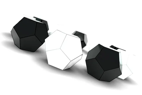 Illustration Dodecahedron Isolerad Vit Bakgrund — Stockfoto