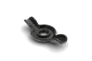 damgalı Kelebek somun beyaz izole 3D çizimi