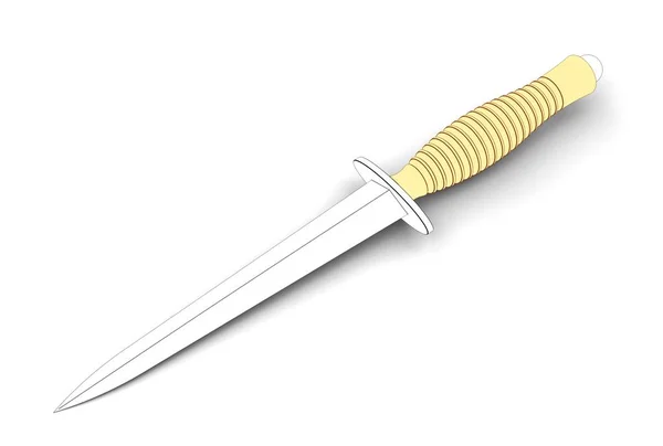Ілюстрація Ножа Палички Ізольовані Білому — стокове фото
