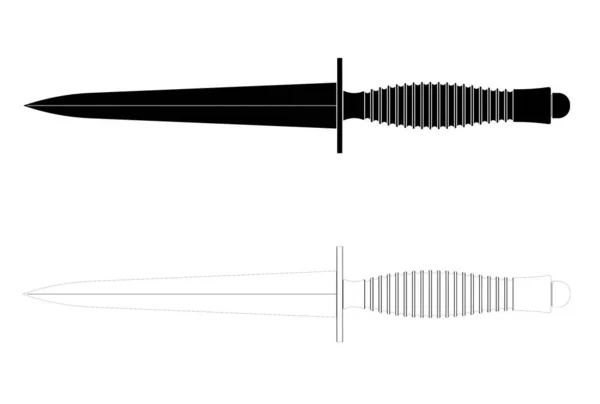 Illustration Von Dirk Messer Isoliert Auf Weiß — Stockfoto