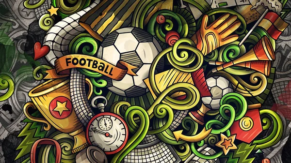 Doodles ilustración de gráficos de fútbol —  Fotos de Stock