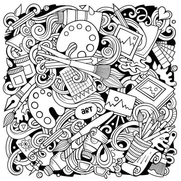 Cartoon doodles Illustrazione di arte e design . — Foto Stock