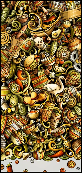 Латинська Америка намалювала караул-банер. Картун детальний літун.. — стокове фото