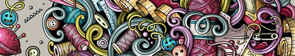 Handgjord handritad doodle banner. Tecknad detaljerad flygblad. — Stockfoto