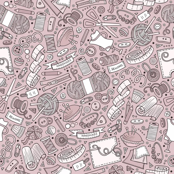 Cartoon cute hand drawn Handmade seamless pattern Stock Vector Image by ...