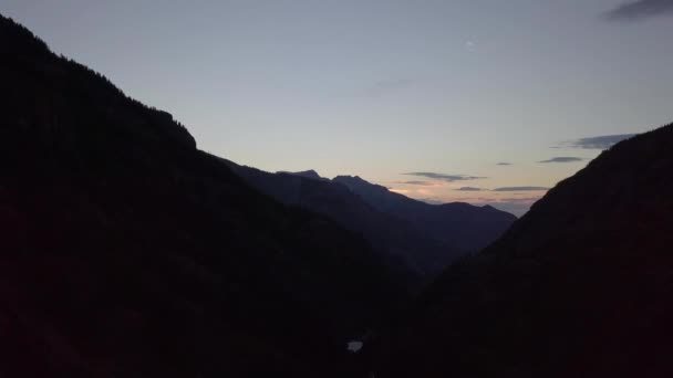 Millionen Dollar Autobahn Colorado Vogelperspektive Nach Sonnenuntergang — Stockvideo