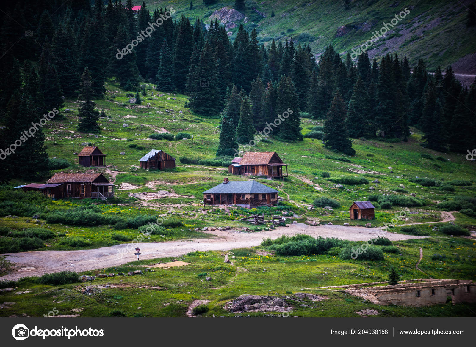 Animas Forks Ghost Town Alpine Loop Silverton Colorado Stock Photo by