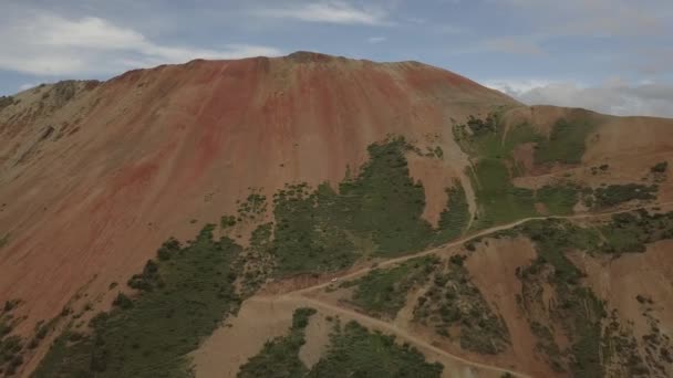 Tire Bouchon Gulch Pass Red Mountain Colorado Aerial — Video