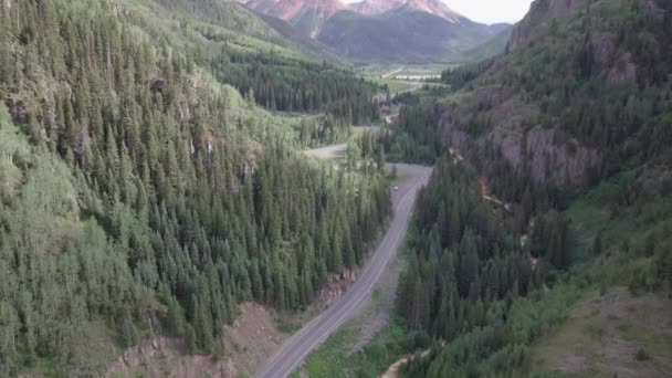 Million Dollar Highway Colorado Route 550 Cerca Ouray Aerial — Vídeos de Stock