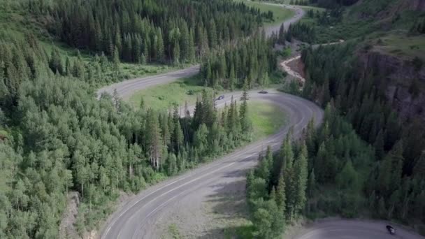 Millionen Dollar Highway Colorado Route 550 Der Nähe Unserer Antenne — Stockvideo