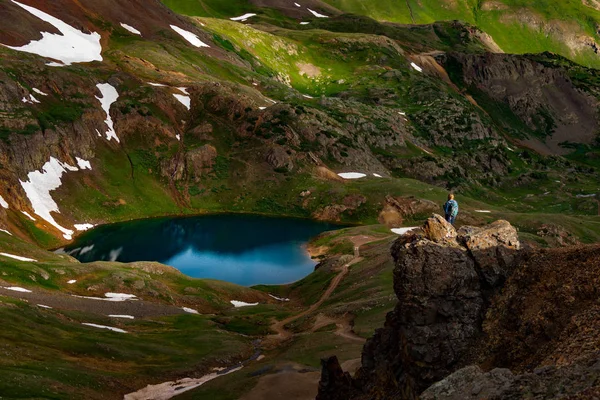 Uitzicht Vanaf Californië Pass Naar Het Comomeer Poughkeepsie Gulch — Stockfoto