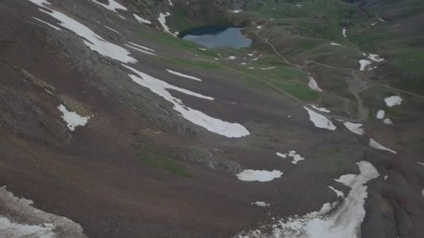 Lake Como Colorado Poughkeepsie Pass San Juan Mountains Engineer Pass — Stockvideo