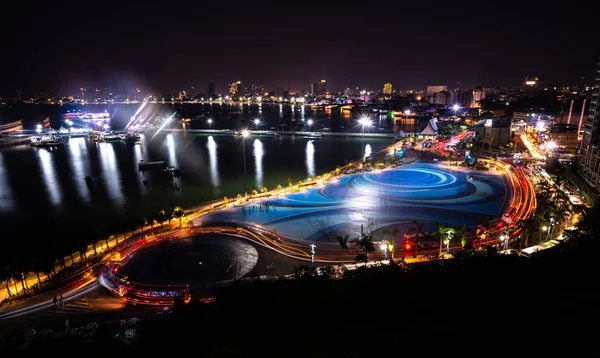 Pratumnak Point Vue Pattaya City Nuit — Photo