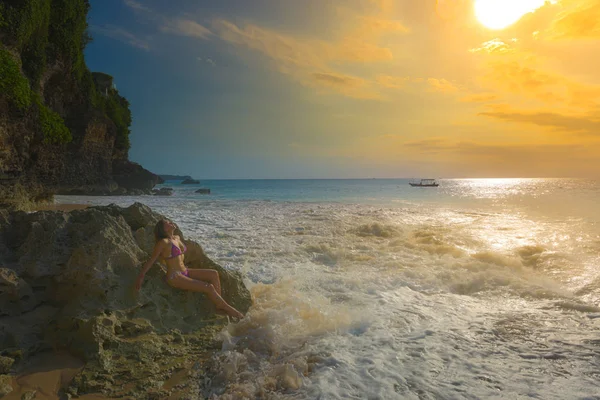 Bikini Woman Bali Pantai Tegal Wangi Beach 