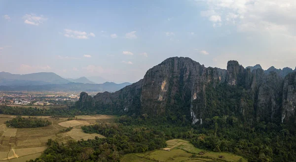 Caliza Karsts Montañas Vang Vieng Laos — Foto de Stock