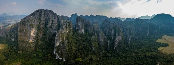Caliza Karsts Montañas Vang Vieng Laos — Foto de Stock