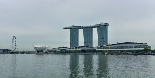 Distrik bisnis terkenal di kota Singapura — Stok Foto