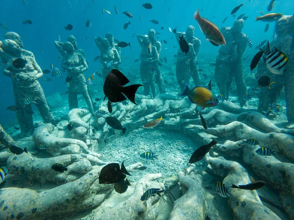 Bask Nest Estatuas submarinas en el fondo del mar en Gili Me — Foto de Stock