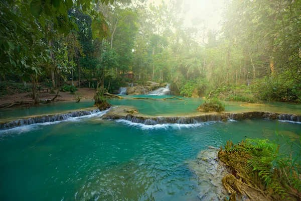 Tat Kuang Cachoeiras Luang Prabang Norte Laos — Fotografia de Stock