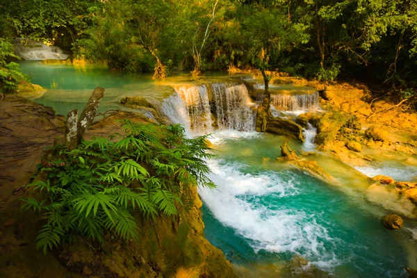 Tat Kuang Cachoeiras Luang Prabang Norte Laos — Fotografia de Stock