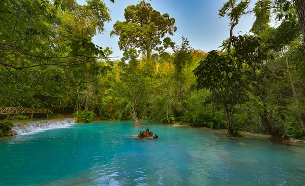 Wodospady Tat Kuang Luang Prabang Północny Laos — Zdjęcie stockowe