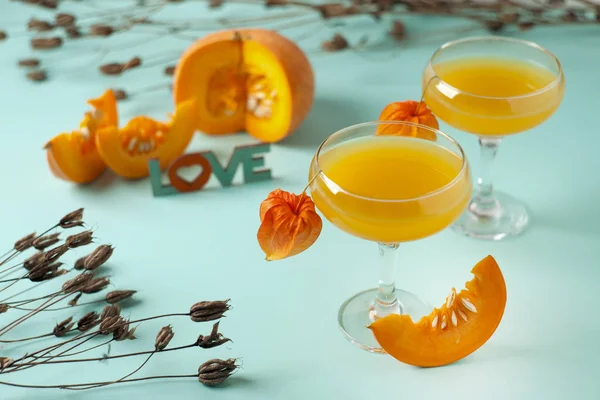 Pumpkin and orange spiced fall drink