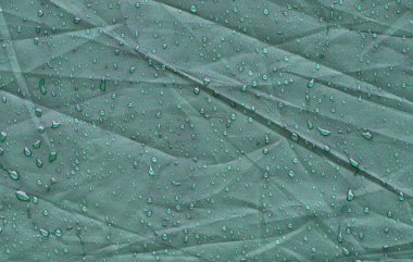 Tente, yağmur damlaları kumaş, doku, yağmur çadır kötü hava, su, drenaj, tente damla yağmur doku su, tekstil; etkisi; renk; su itici; yaz; portre; yakın çekim; yansıma; temizleyin; sıçrama; bez