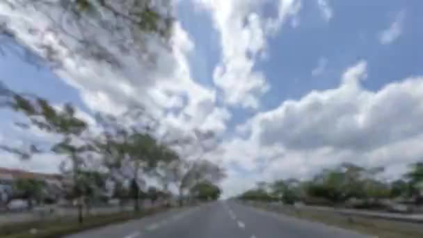 Висока Якість Пробігу Місті Розмитим Видом Людину Водія — стокове відео