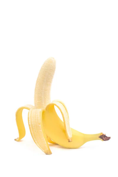 Banane Banane Mûre Isolée Sur Fond Blanc — Photo