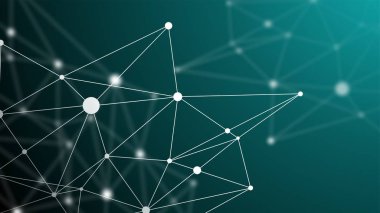 Soyut fütüristik kripto blockchain. Beyaz noktalar ve üçgen şekiller. Modern dijital teknoloji kavramı doku başlık sayfası veya web tasarımı için