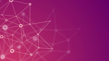 Soyut fütüristik kripto blockchain. Beyaz noktalar ve üçgen şekiller. Modern dijital teknoloji kavramı doku başlık sayfası veya web tasarımı için