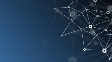 Soyut fütüristik kripto blockchain. Beyaz noktalar ve üçgen şekiller. Modern dijital teknoloji kavramı doku başlık sayfası veya web tasarımı için