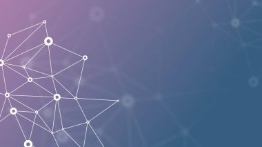 Soyut fütüristik kripto blockchain. Beyaz noktalar ve üçgen şekiller. Modern dijital teknoloji kavramı doku başlık sayfası veya web tasarımı için