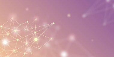 Soyut fütüristik kripto blockchain. Beyaz noktalar ve üçgen şekiller. Modern dijital teknoloji kavramı doku başlık sayfası veya web tasarımı için
